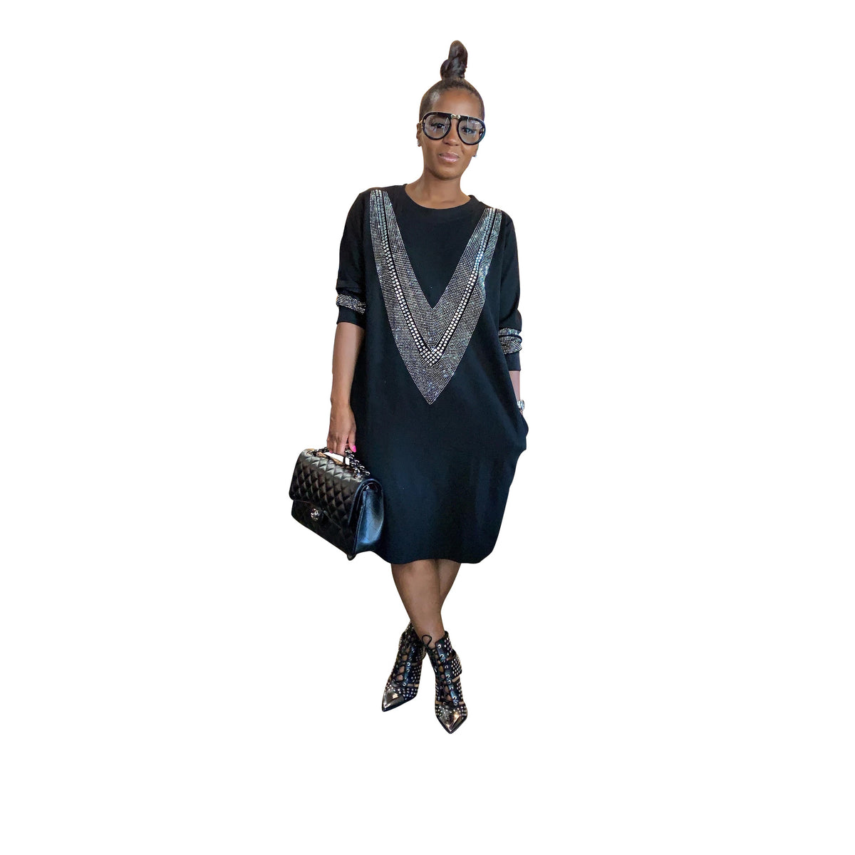 YZ1224 Women's Casual Loose Dress for Fall/Winter