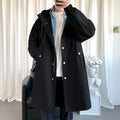 Men's Casual Mid Length Windbreaker Jacket