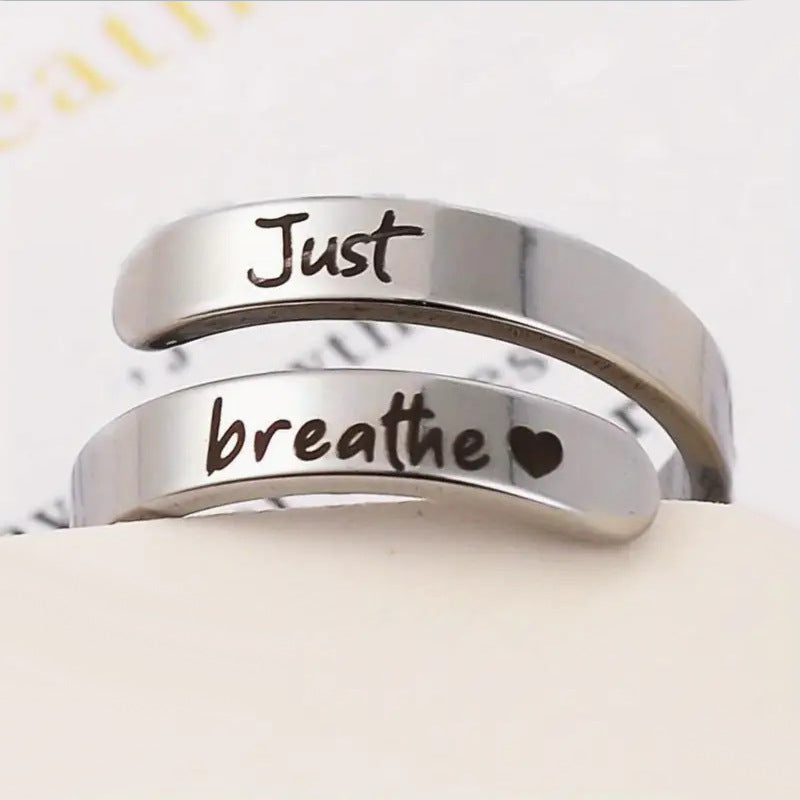 Silver Spiral Heart Ring