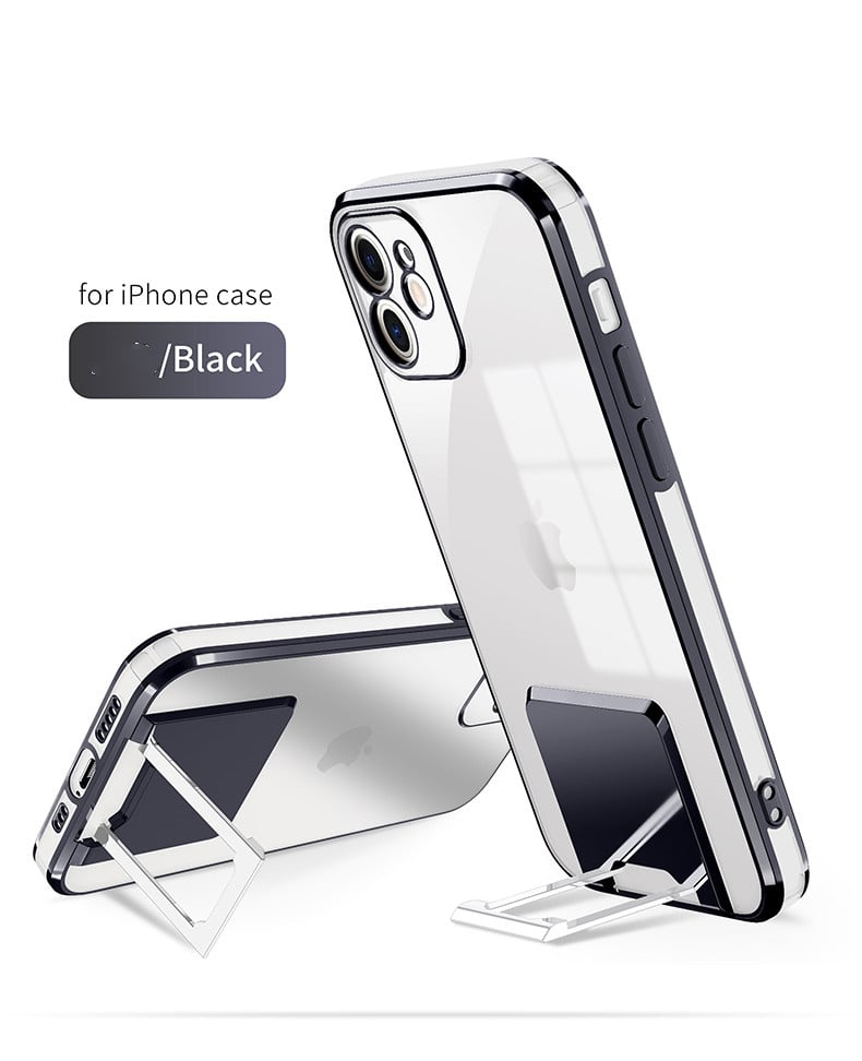 Electroplated Transparent Bracket Phone Case Cover