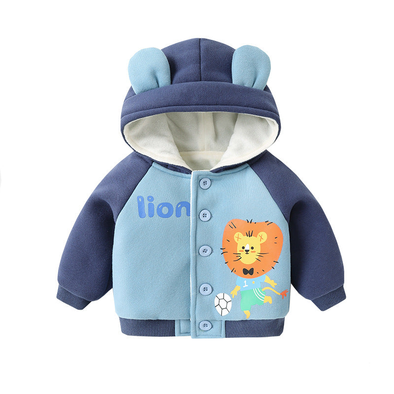 Baby Fleece Hooded Jacket for Boys and Girls Winter
