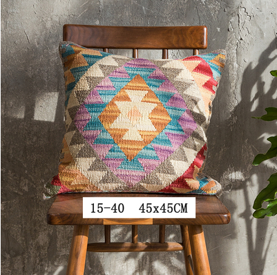 Handmade Nordic Bohemian Retro Wool Pillow from Pakistan
