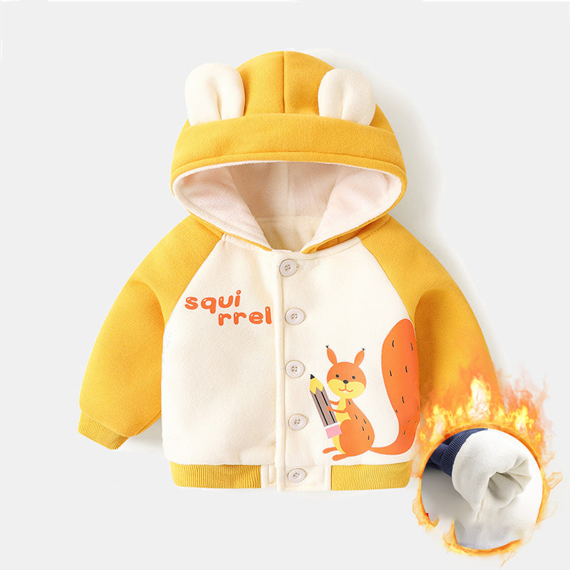 Baby Fleece Hooded Jacket for Boys and Girls Winter