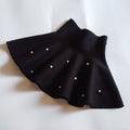 High Waist Knitted Pearl Umbrella Skirt for Girls